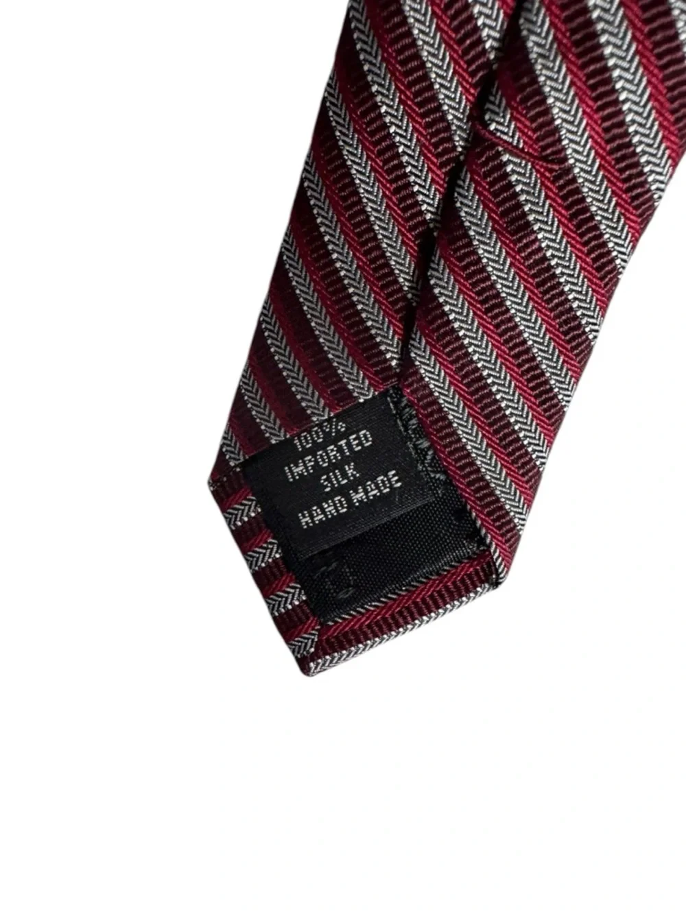 Claiborne Mens Silk Handmade Tie Striped Quiet Luxury Old Money